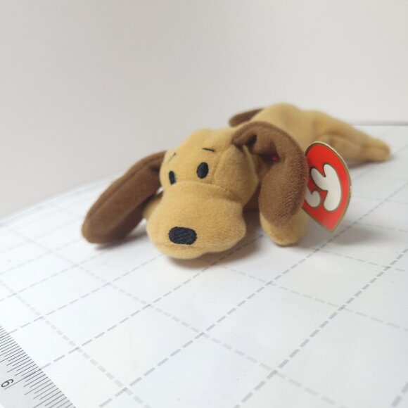 Ty McDonalds Teenie Beanie Baby - Bones The Dog 6” 1993 - Picture 3 of 9